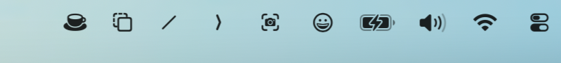 La barra de menús de macOS con los íconos de Cortavo